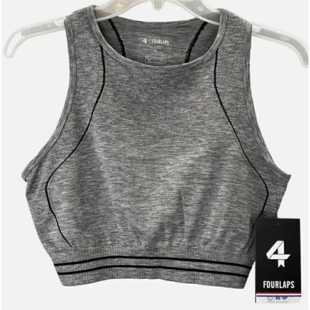 FourLaps NWT size XL Breathe Seamless Bra - Heather Gray